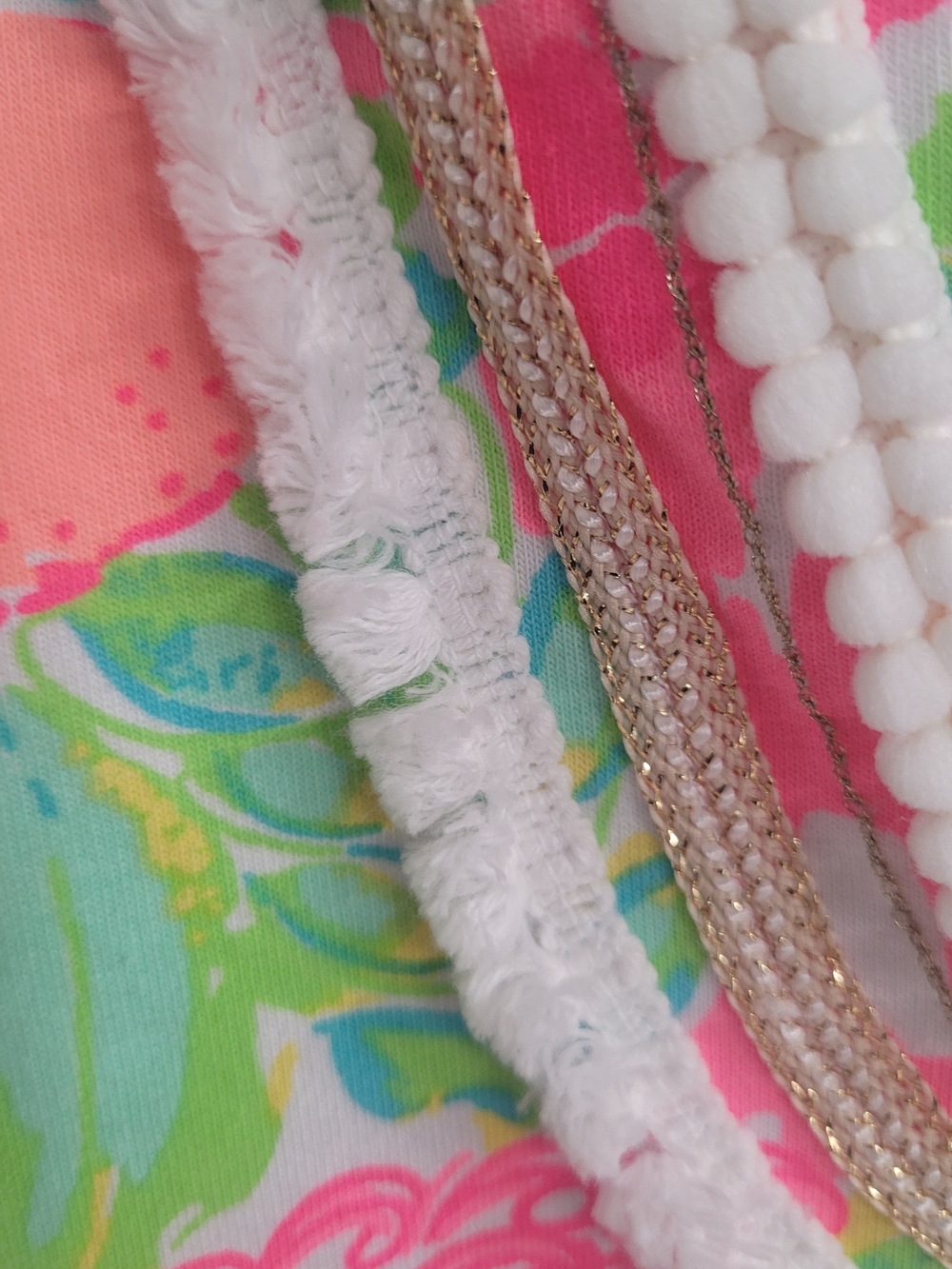 Lilly Pulitzer Harper Multicolor Beaded V-Neck Tropical Mini Dress - Picture 10 of 12